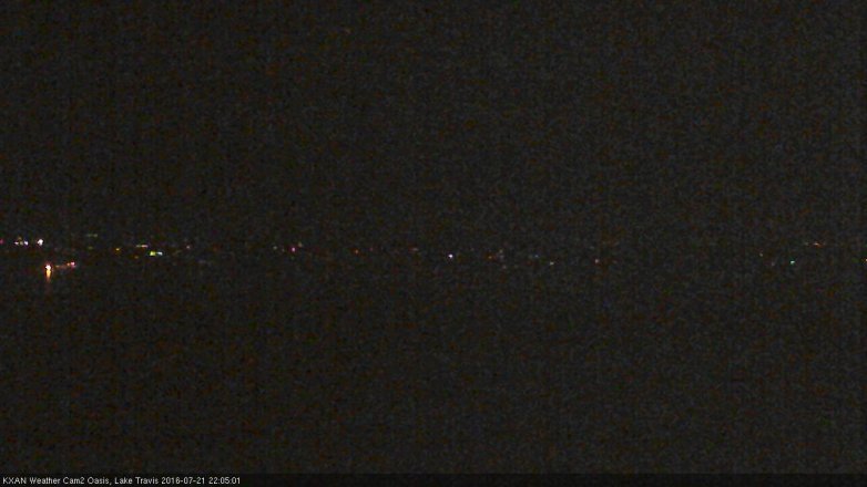 Lake Travis webcam, July 21, 2016 9:10 PM CT
