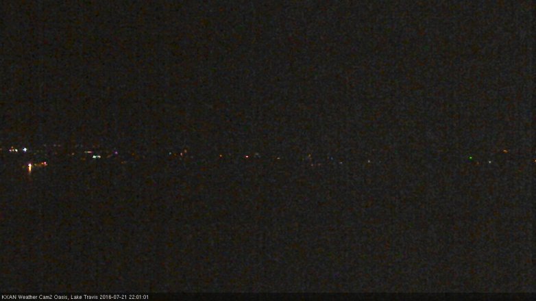 Lake Travis webcam, July 21, 2016 9:25 PM CT