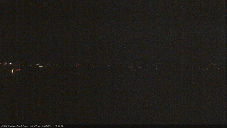 Lake Travis webcam, July 21, 2016 9:40 PM CT
