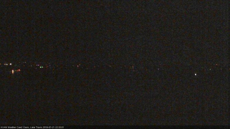 Lake Travis webcam, July 21, 2016 9:55 PM CT