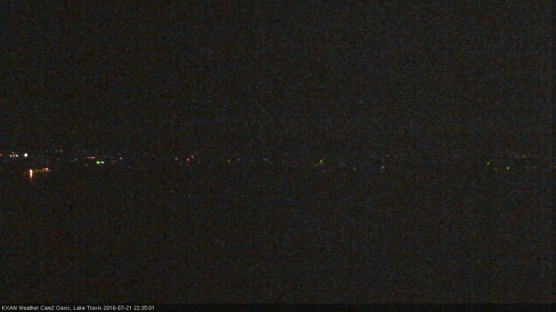 Lake Travis webcam, July 21, 2016 10:05 PM CT