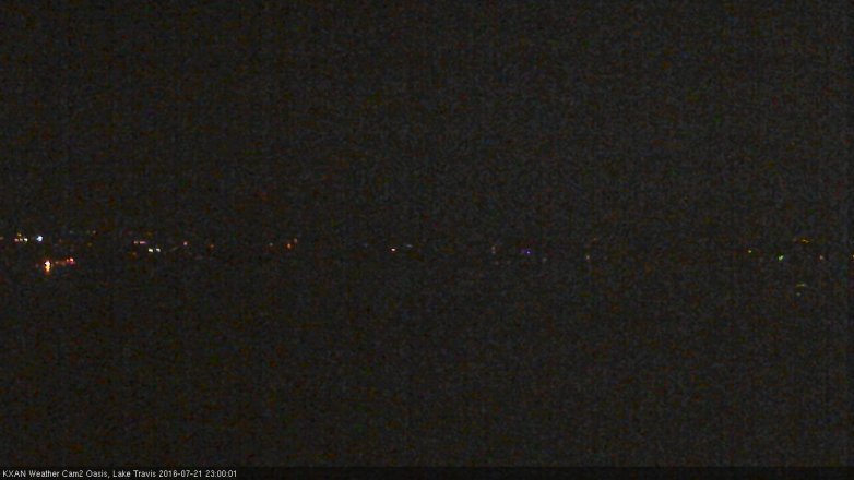 Lake Travis webcam, July 21, 2016 10:15 PM CT