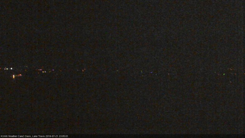 Lake Travis webcam, July 21, 2016 10:25 PM CT