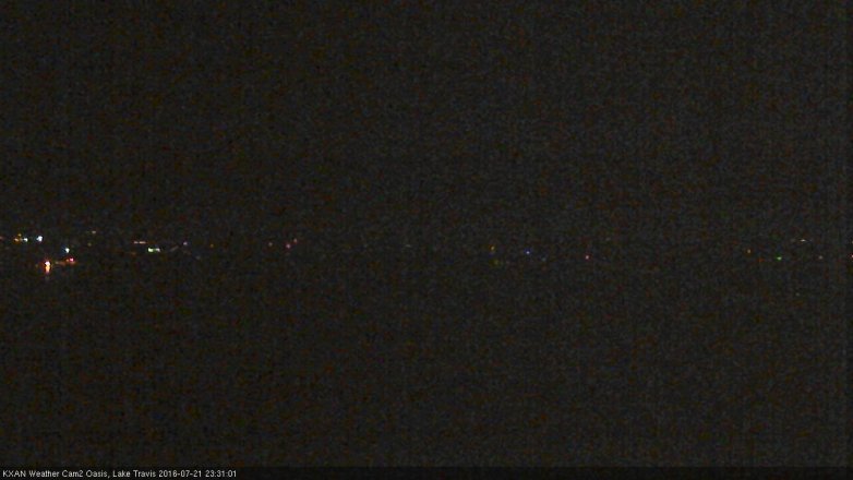 Lake Travis webcam, July 21, 2016 10:45 PM CT