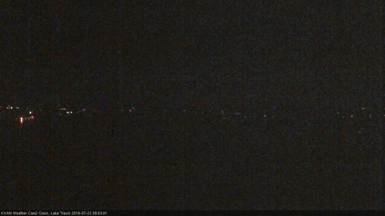 Lake Travis webcam, July 21, 2016 11:20 PM CT
