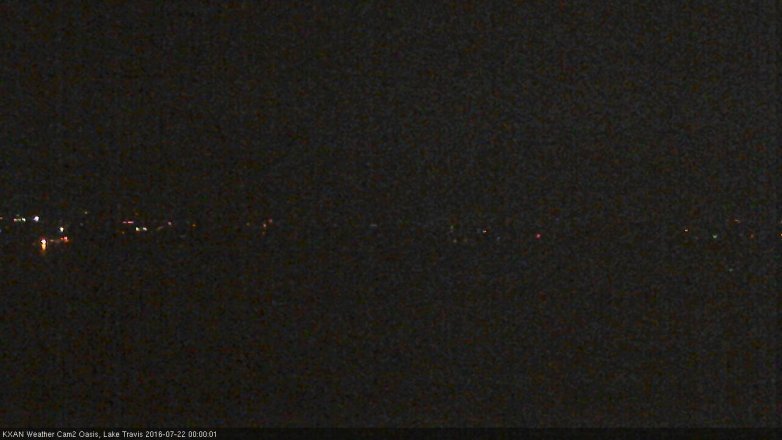 Lake Travis webcam, July 21, 2016 11:30 PM CT