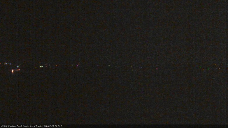 Lake Travis webcam, July 21, 2016 11:35 PM CT