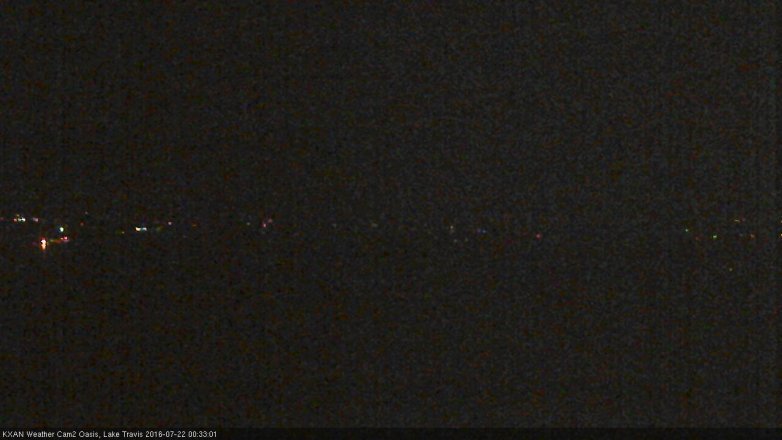 Lake Travis webcam, July 21, 2016 11:45 PM CT