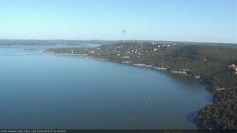Lake Travis webcam, July 22, 2016 9:00 AM CT