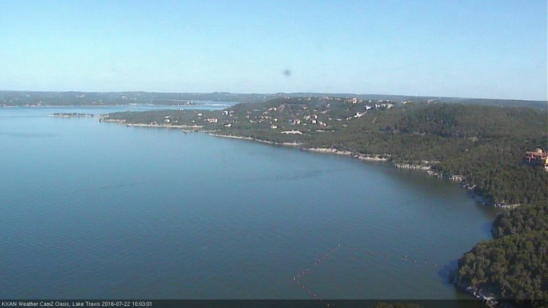 Lake Travis webcam, July 22, 2016 9:20 AM CT