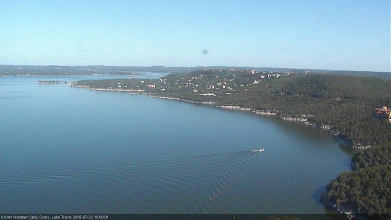 Lake Travis webcam, July 22, 2016 9:30 AM CT