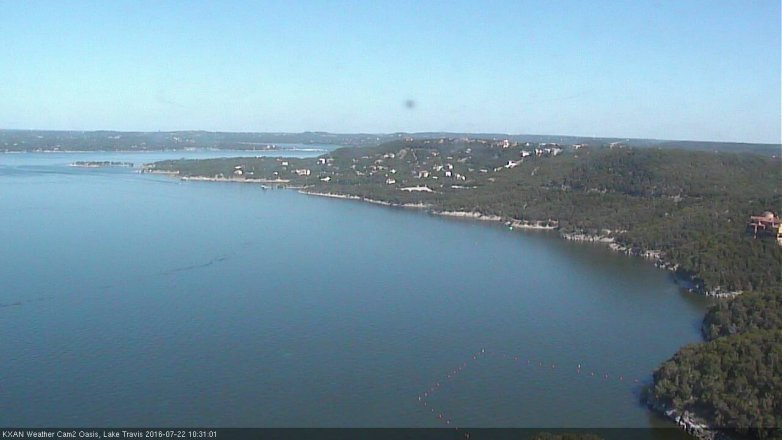 Lake Travis webcam, July 22, 2016 9:45 AM CT