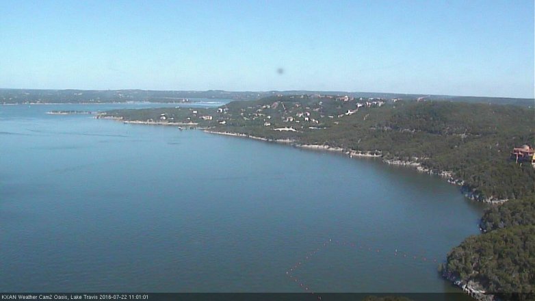 Lake Travis webcam, July 22, 2016 10:10 AM CT