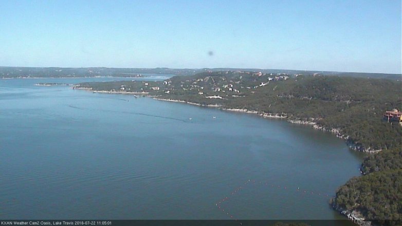 Lake Travis webcam, July 22, 2016 10:30 AM CT
