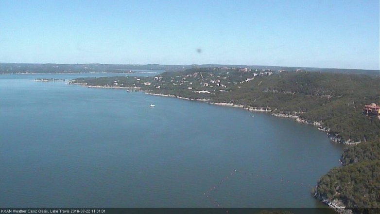 Lake Travis webcam, July 22, 2016 10:40 AM CT