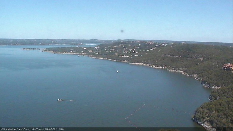 Lake Travis webcam, July 22, 2016 11:00 AM CT