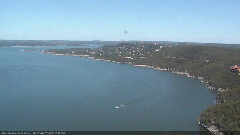 Lake Travis webcam, July 22, 2016 11:25 AM CT