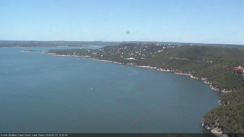 Lake Travis webcam, July 22, 2016 11:55 AM CT