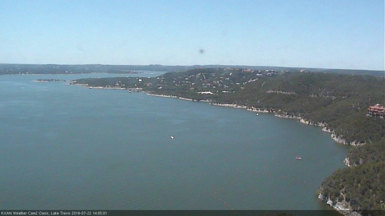 Lake Travis webcam, July 22, 2016 1:35 PM CT