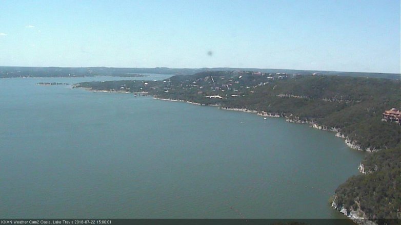 Lake Travis webcam, July 22, 2016 2:10 PM CT