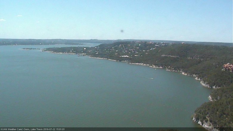 Lake Travis webcam, July 22, 2016 2:20 PM CT