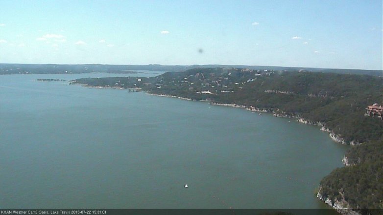 Lake Travis webcam, July 22, 2016 2:35 PM CT
