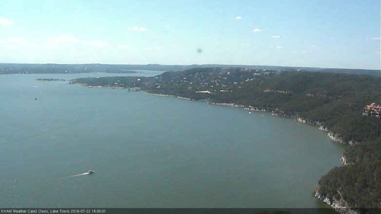 Lake Travis webcam, July 22, 2016 3:05 PM CT