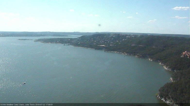Lake Travis webcam, July 22, 2016 4:10 PM CT