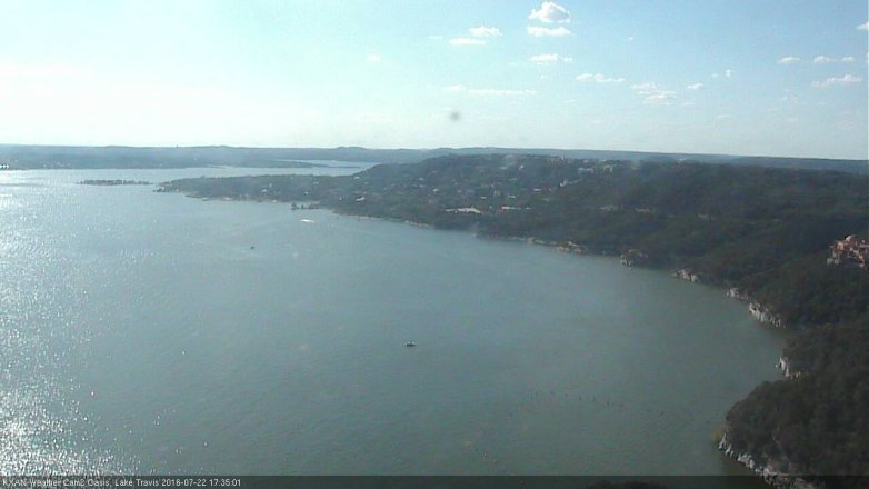 Lake Travis webcam, July 22, 2016 5:05 PM CT