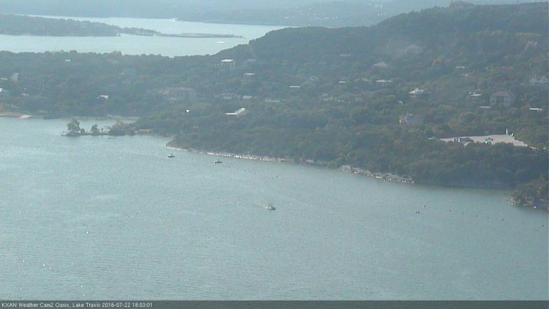 Lake Travis webcam, July 22, 2016 5:20 PM CT
