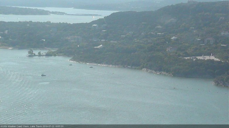 Lake Travis webcam, July 22, 2016 5:30 PM CT