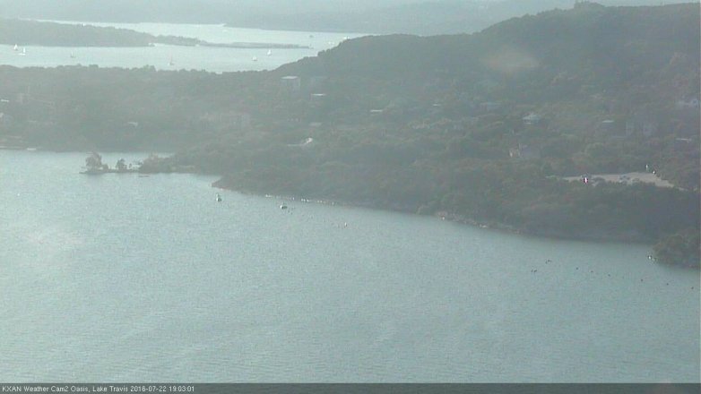 Lake Travis webcam, July 22, 2016 6:10 PM CT