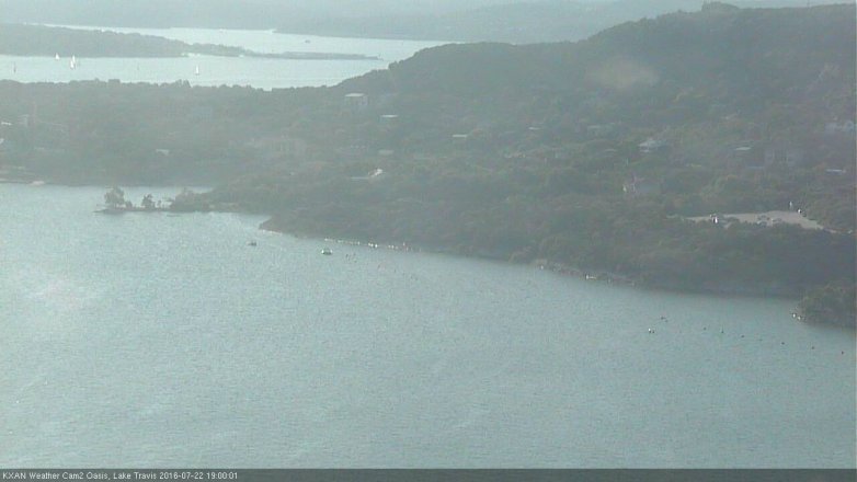 Lake Travis webcam, July 22, 2016 6:30 PM CT