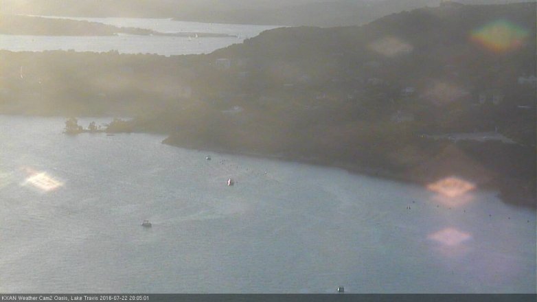 Lake Travis webcam, July 22, 2016 7:10 PM CT