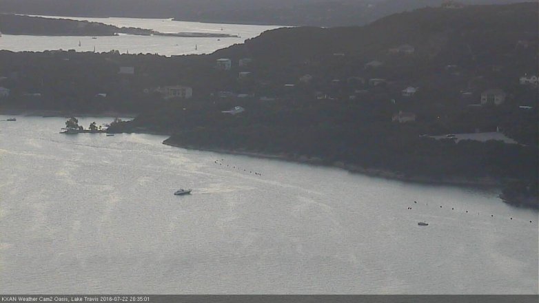 Lake Travis webcam, July 22, 2016 7:55 PM CT