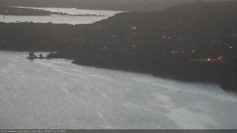 Lake Travis webcam, July 22, 2016 8:05 PM CT