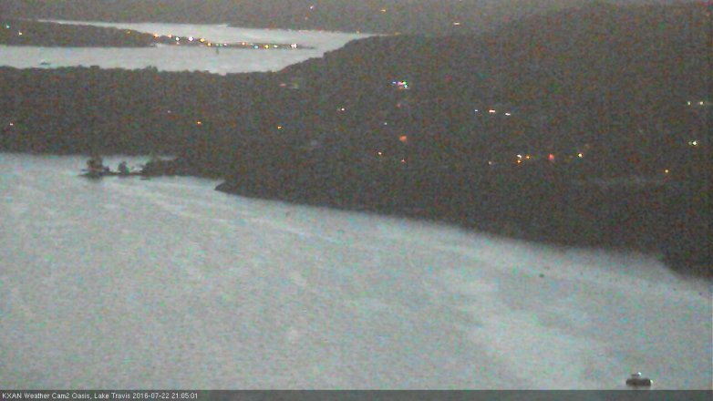 Lake Travis webcam, July 22, 2016 8:35 PM CT