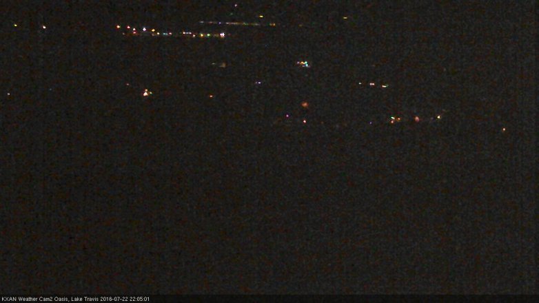 Lake Travis webcam, July 22, 2016 9:30 PM CT