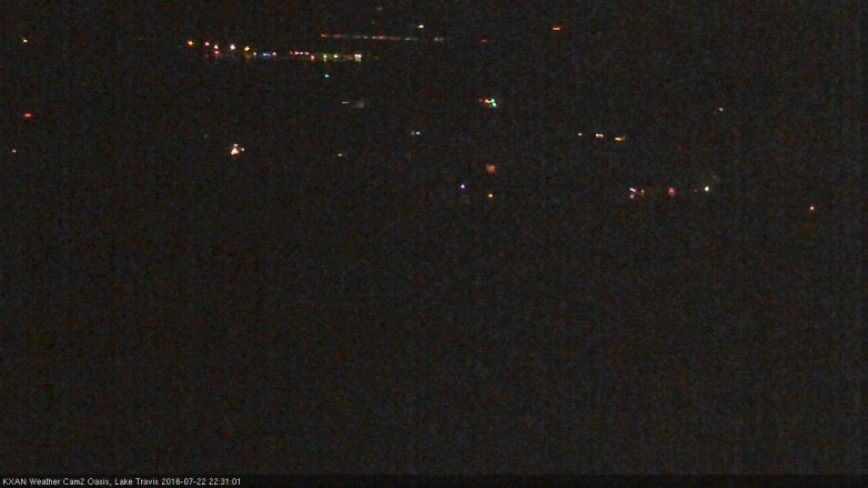 Lake Travis webcam, July 22, 2016 9:45 PM CT