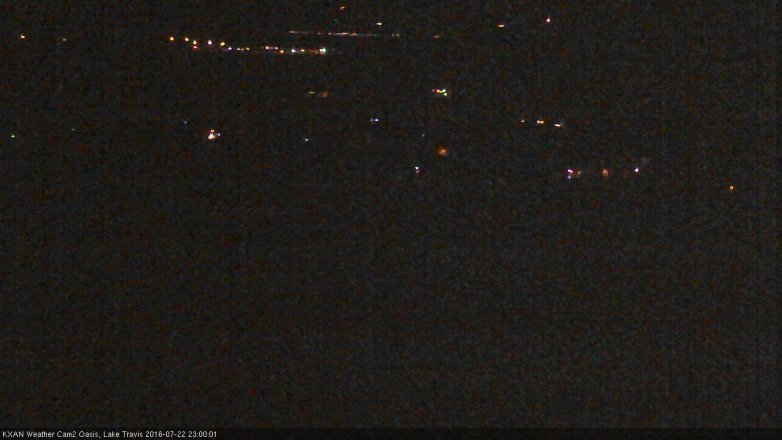 Lake Travis webcam, July 22, 2016 10:05 PM CT