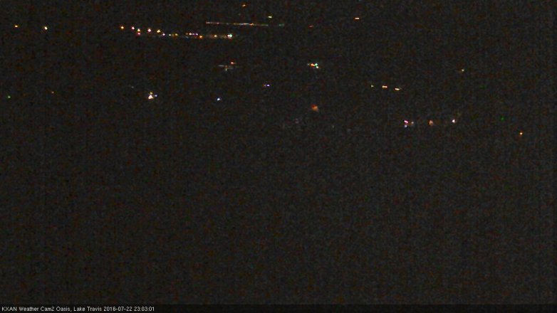Lake Travis webcam, July 22, 2016 10:15 PM CT