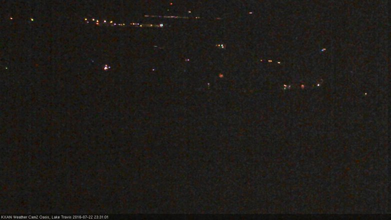 Lake Travis webcam, July 22, 2016 10:55 PM CT