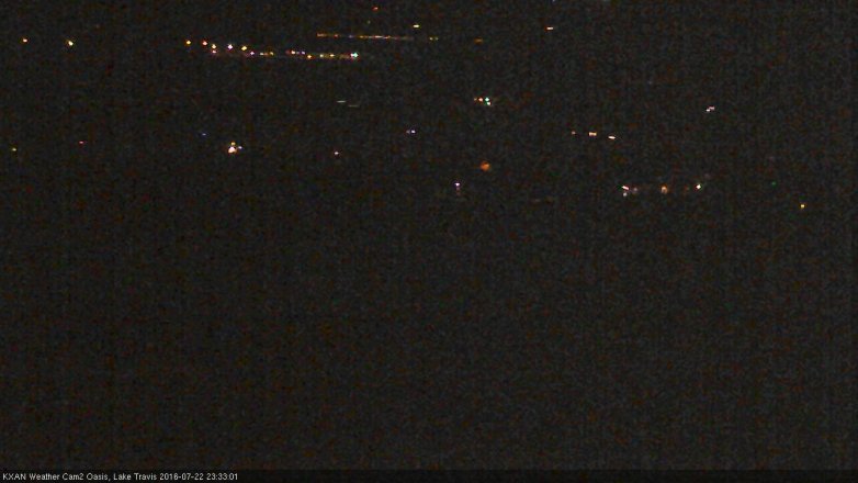 Lake Travis webcam, July 22, 2016 11:00 PM CT