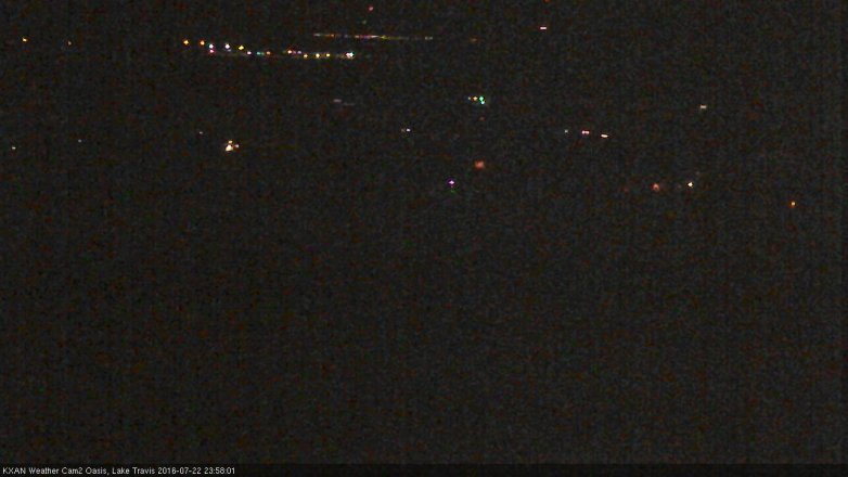 Lake Travis webcam, July 22, 2016 11:30 PM CT