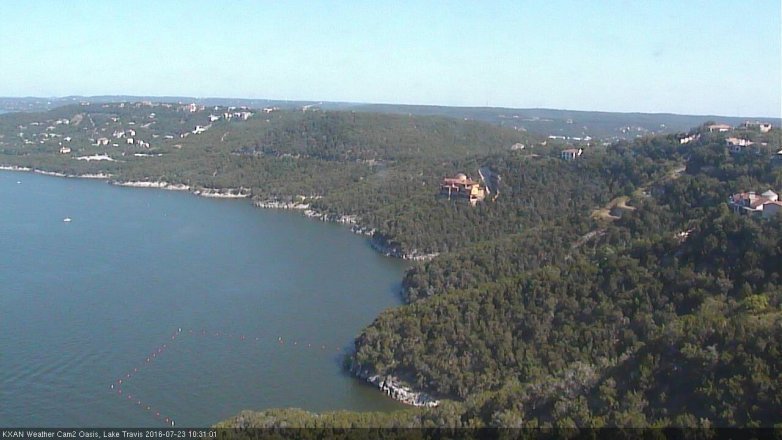 Lake Travis webcam, July 23, 2016 9:35 AM CT