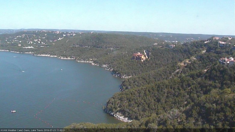 Lake Travis webcam, July 23, 2016 10:25 AM CT