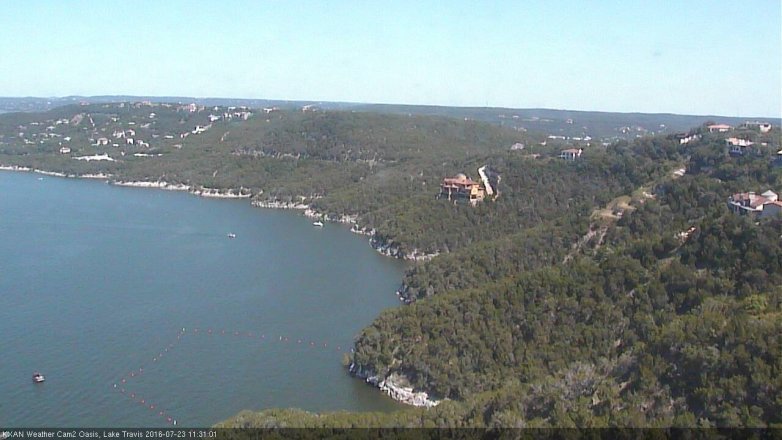 Lake Travis webcam, July 23, 2016 11:00 AM CT
