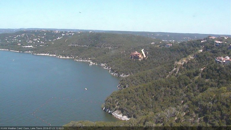 Lake Travis webcam, July 23, 2016 11:15 AM CT