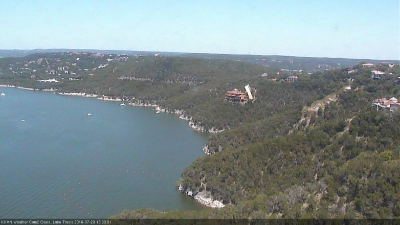 Lake Travis webcam, July 23, 2016 12:20 PM CT