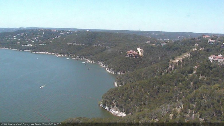 Lake Travis webcam, July 23, 2016 1:50 PM CT